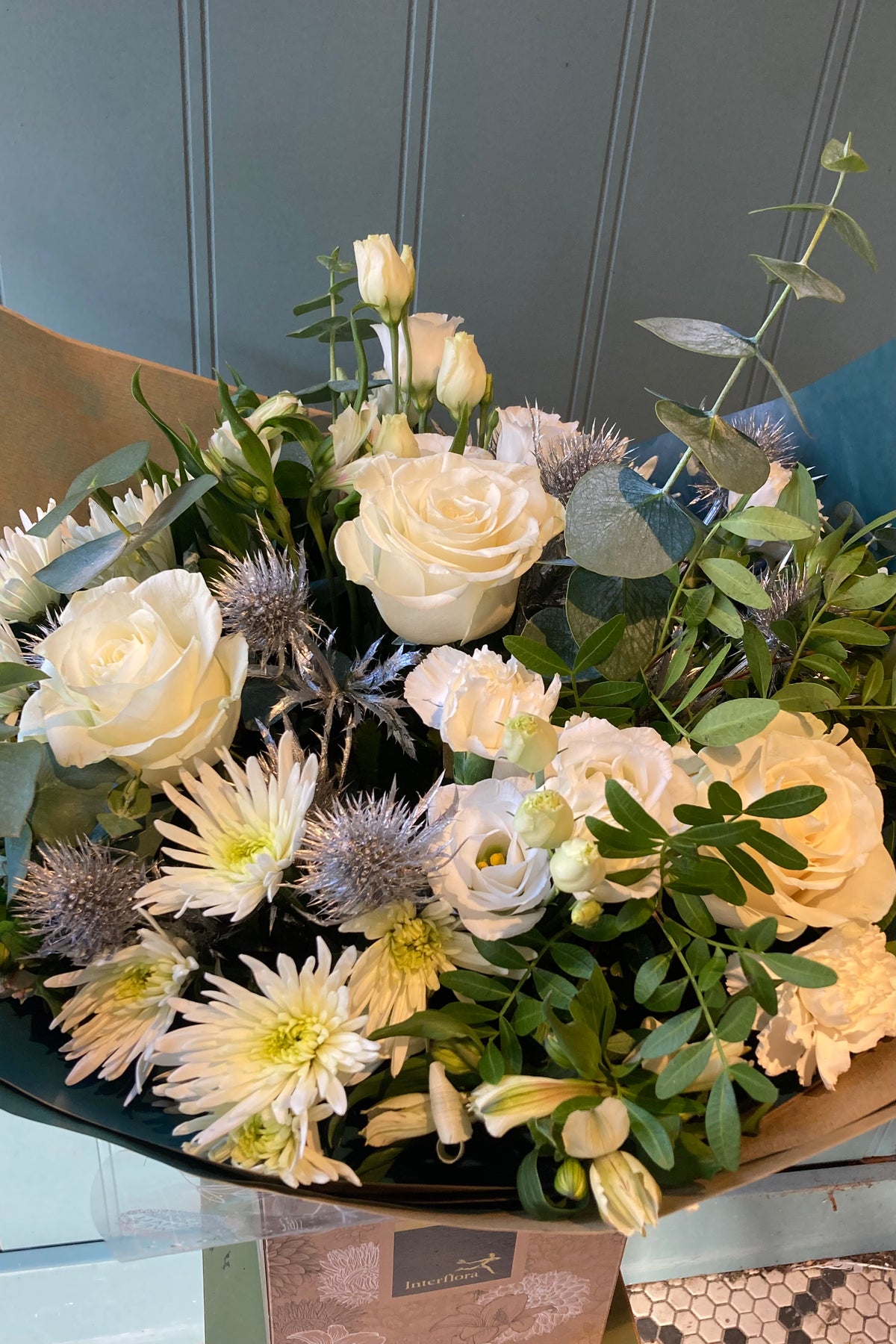 Christmas White Hand Tied Bouquet