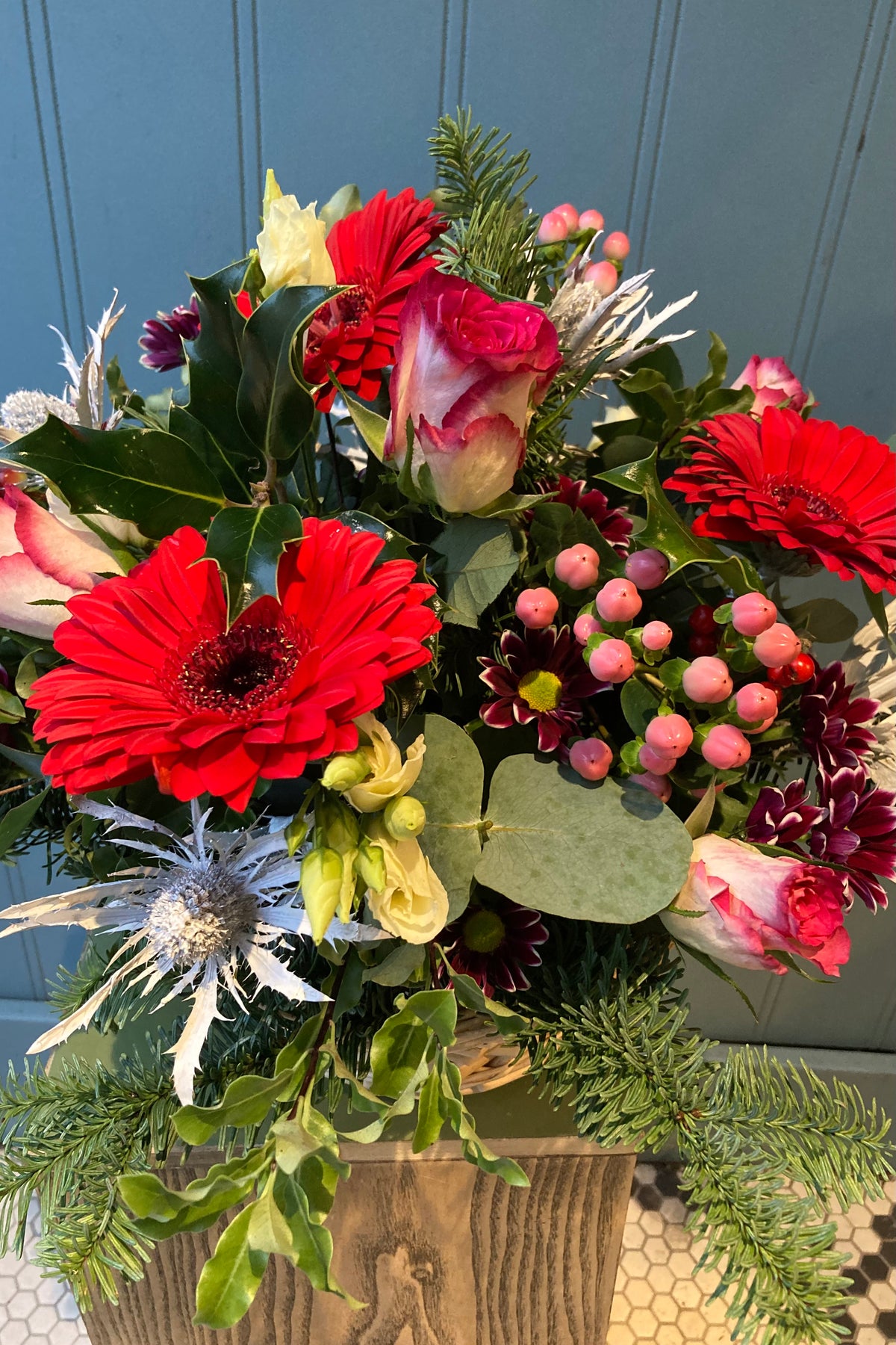 Christmas Basket Arrangement